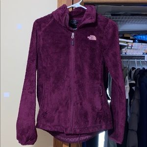 Size Small Soft Fuzzy Maroon North Face